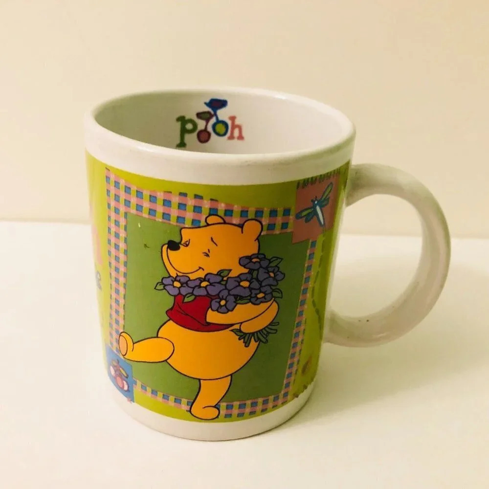 Disney Winnie the Pooh with Flowers Coffee Mug Butterfly  Cup